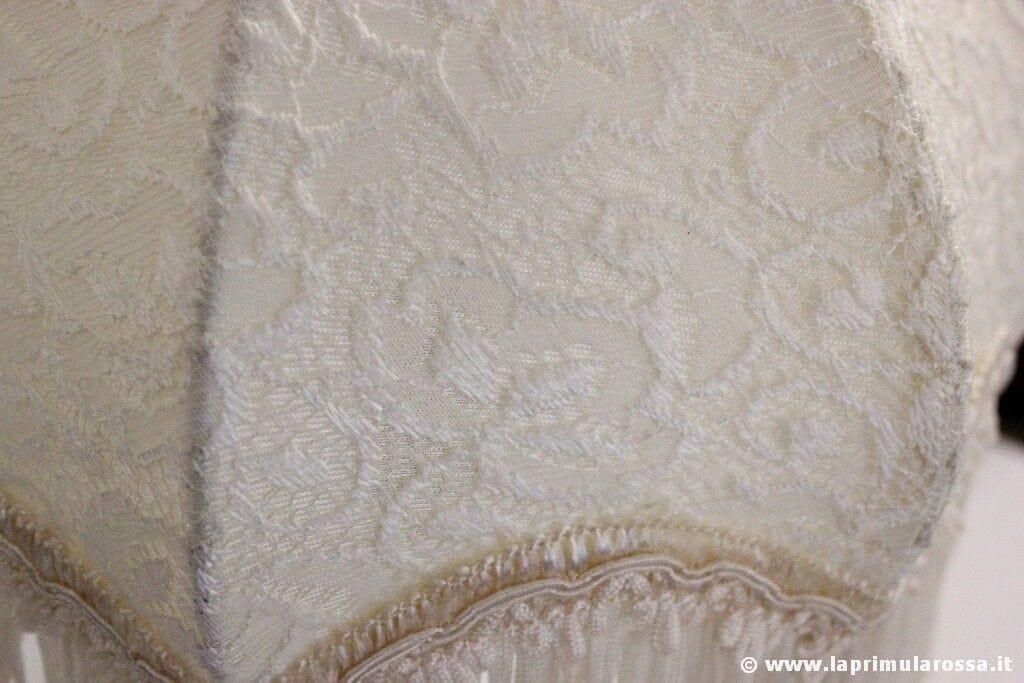 SINGOLARE PARALUME IN PIZZO COLOR PANNA H cm 17 diam.25 PER LAMPADA - LUME Lampade Appliques