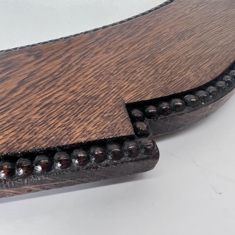 Specchio antico specchiera ovale con cornice sagomata in legno da parete vintage Complementi d'arredo