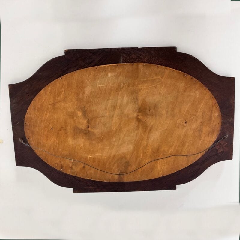 Specchio antico specchiera ovale con cornice sagomata in legno da parete vintage Complementi d'arredo