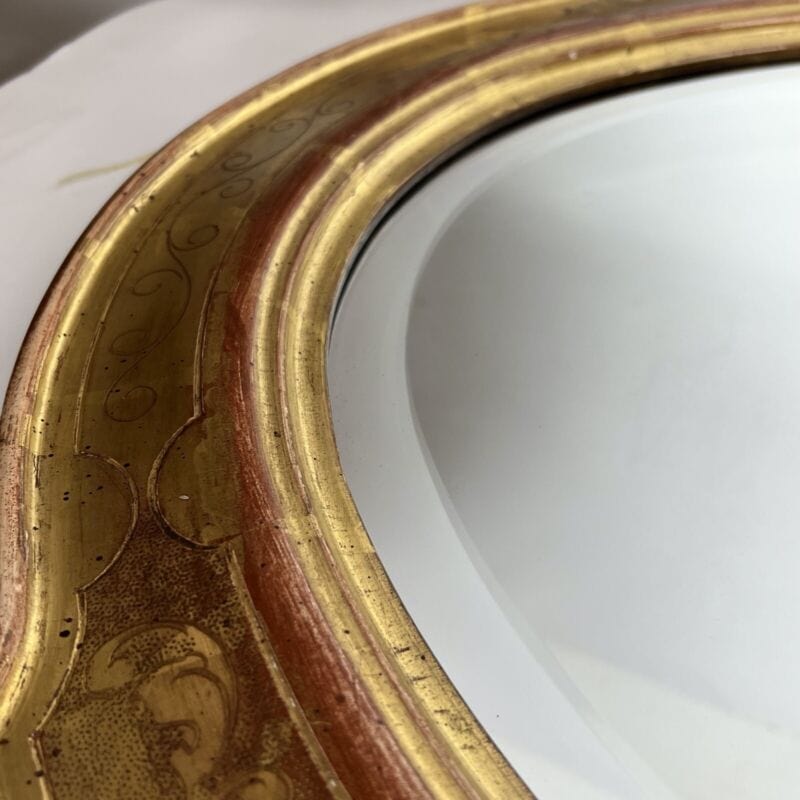 CAZARU 23.0X35.4inch Specchio Oro Antico per Soggiorno, Funerom Specchio  Ovale con Cornice Oro Vintage, Decorazioni in Stile Barocco Grande Specchio  Accento per Ingresso : : Casa e cucina