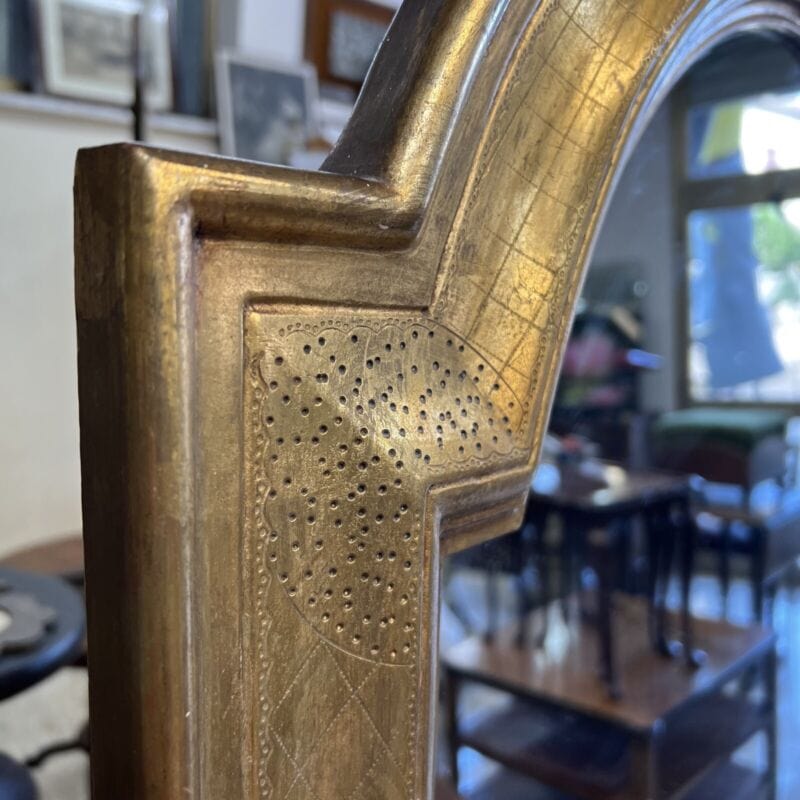 Specchio Specchiera stile antico 800 vintage in legno cornice con foglia oro Complementi d'arredo