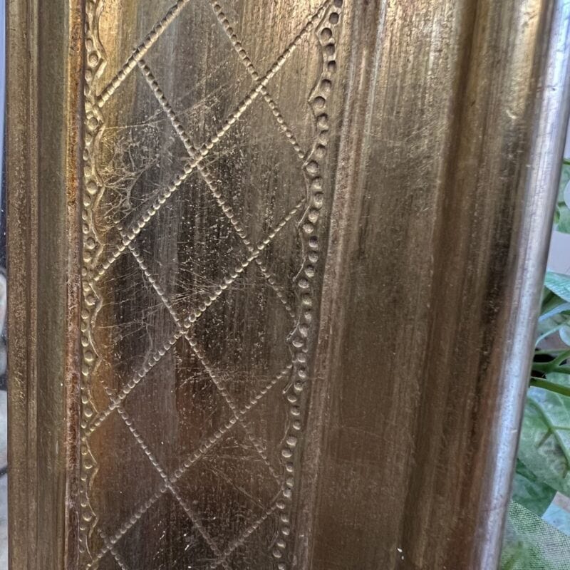 Specchio Specchiera stile antico 800 vintage in legno cornice con foglia oro Complementi d'arredo