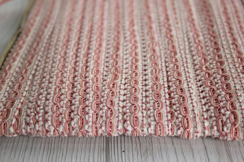 Stock di nastro passamaneria vintage rosa per bordura tappezzeria cordoncino 7mt Corredo Pizzi e Tessuti