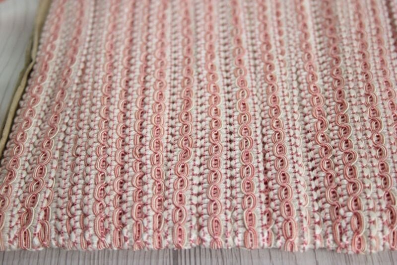 Stock di nastro passamaneria vintage rosa per bordura tappezzeria cordoncino 7mt Corredo Pizzi e Tessuti