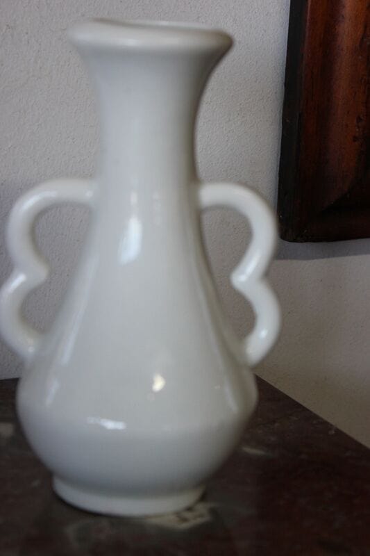 STUPENDO VASETTO VINTAGE IN CERAMICA CON FIORE H cm 17 - VINTAGE PORCELAIN VASE Ceramiche e Porcellane