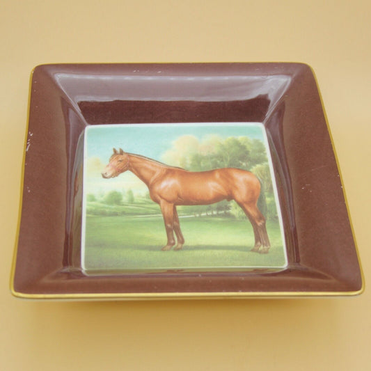 Svuotatasche vintage in ceramica vassoio Royal Bone China Derby Bay cavallo Ceramiche e Porcellane