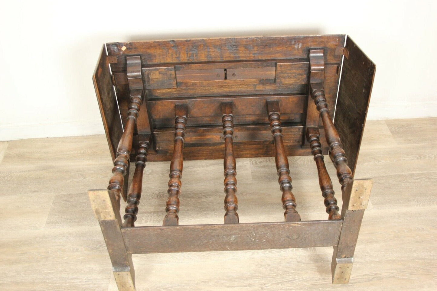 Tavolino antico da salotto tavolo consolle allungabile pieghevole in legno usato Arredamento