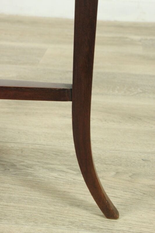 Tavolino antico rotondo a due piu ripiani tavolo in legno di mogano servomuto Arredamento