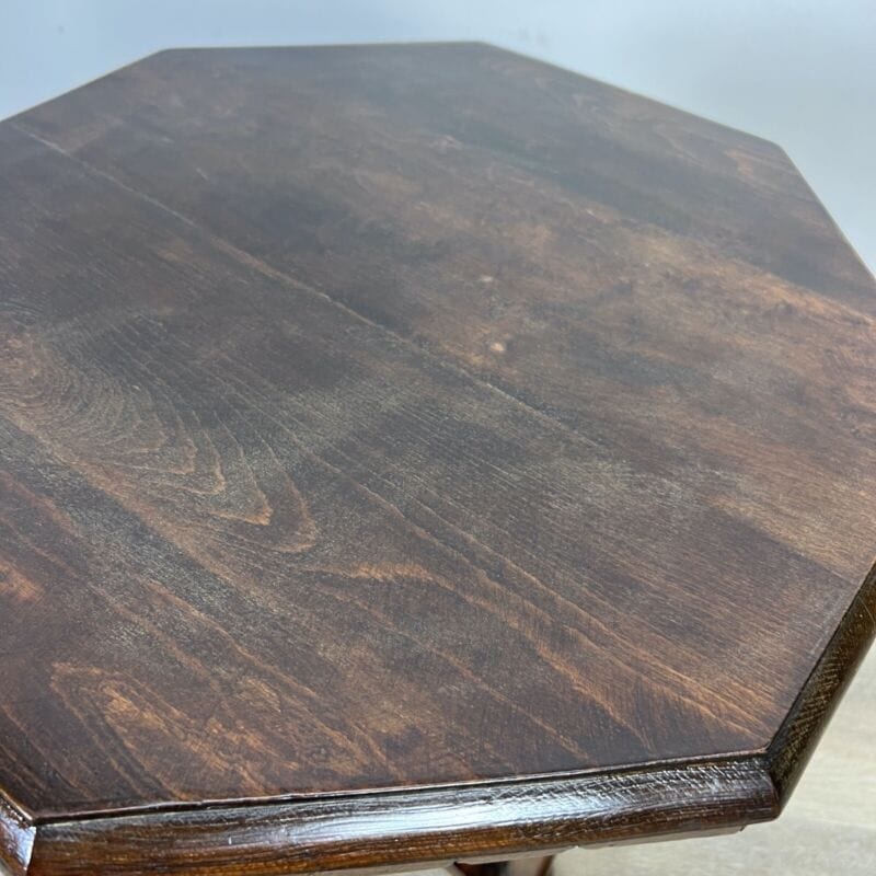 Tavolino tavolo antico da salotto basso per soggiorno in legno ottagonale ' 900 Arredamento