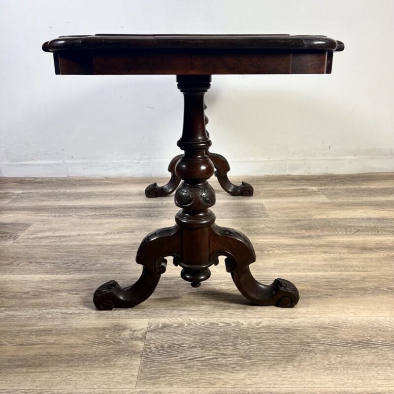 Tavolino tavolo antico da salotto basso per soggiorno in legno radica epoca 800 Arredamento