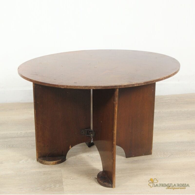 Tavolino tavolo antico da salotto basso richiudibile per soggiorno in legno Arredamento