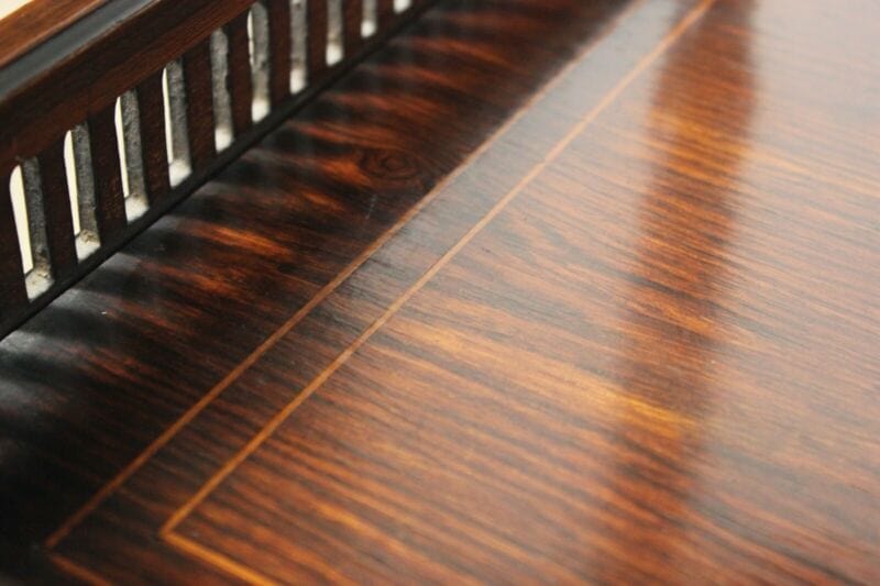 Tavolino tavolo antico da salotto in legno palissandro ottagonale inglese  '800 Arredamento