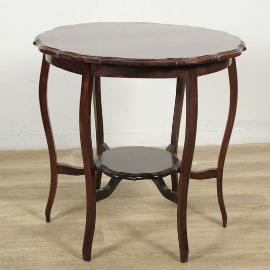Tavolino tavolo antico da salotto per tè soggiorno in legno inglese chippendale Arredamento