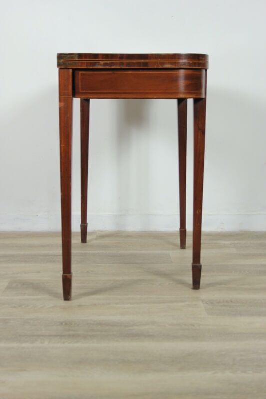 Tavolo da gioco antico inglese epoca 700 Giorgio III consolle in legno di mogano Arredamento