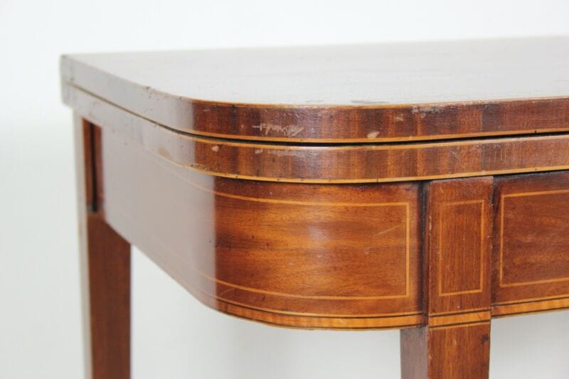 Tavolo da gioco antico inglese epoca 700 Giorgio III consolle in legno di mogano Arredamento