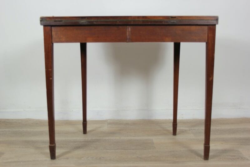 Tavolo da gioco antico inglese epoca 700 Giorgio III consolle in legno di mogano Arredamento