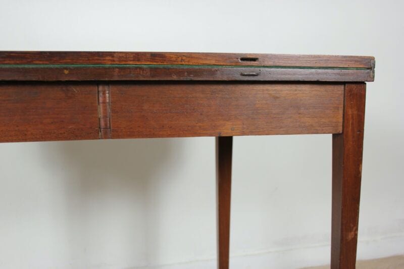Tavolo da gioco antico inglese epoca 700 Giorgio III consolle in legno di mogano Arredamento