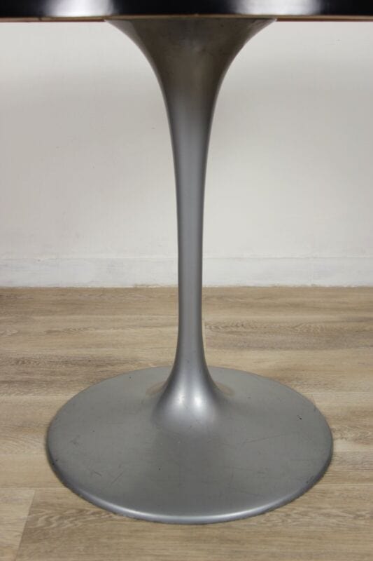 Tavolo Tulip tondo usato Grigio e Nero tavolino a fungo originale Vintage 70 cm Arredamento