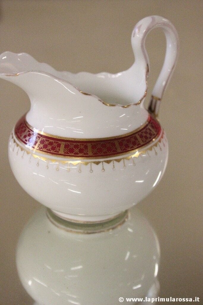 TAZZA DA TE' ANTICA IN PORCELLANA BONE CHINA + BROCCHETTA  SET COLAZIONE INGLESE Ceramiche e Porcellane