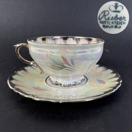 Tazza da tè in porcellana vintage tazzina con piattino per the antica Bavaria Ceramiche e Porcellane