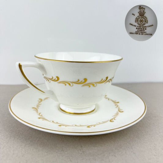 Tazza da the antica stile inglese in porcellana bianca Royal Doulton RONDO tè Ceramiche e Porcellane