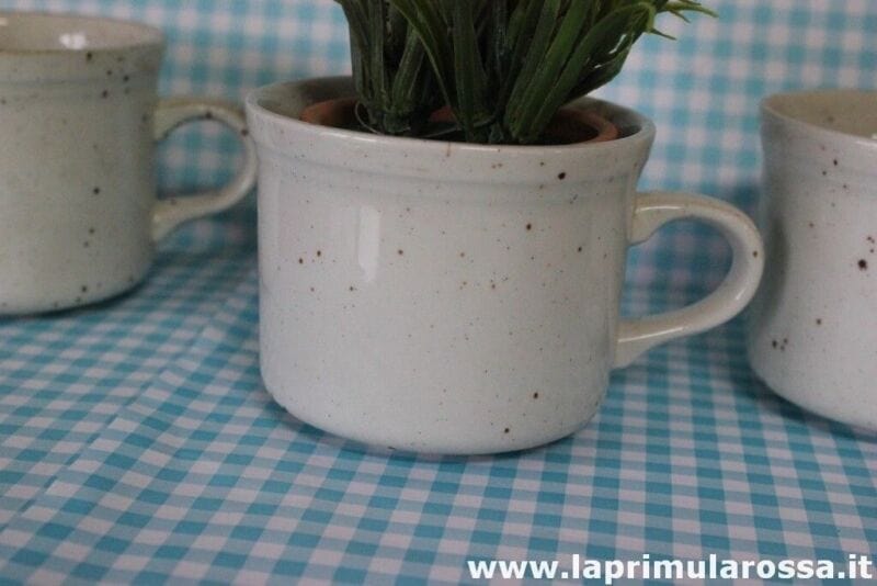 TAZZA VINTAGE SHABBY CHIC IN CERAMICA - VASETTO D'EPOCA - CACHE POT - PORTAFIORI Ceramiche e Porcellane