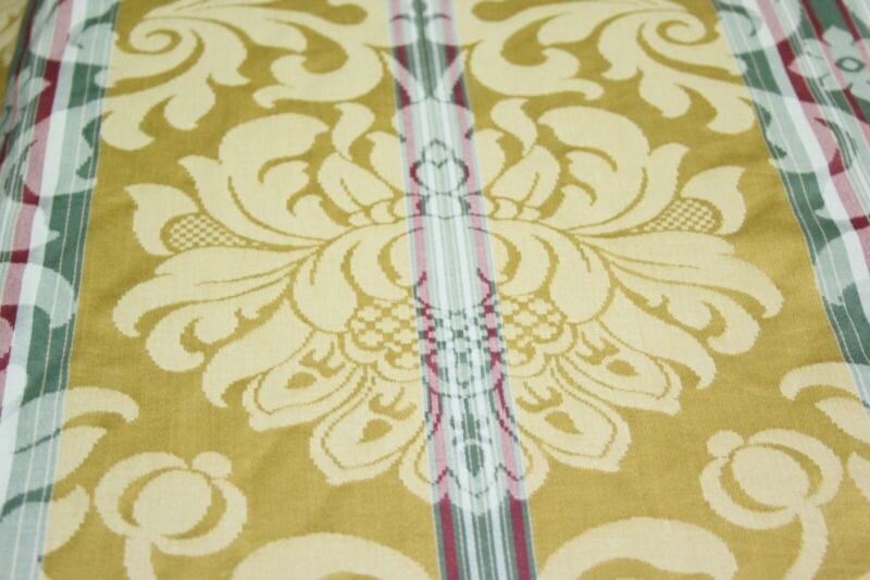 TESSUTO STOFFA VINTAGE SCAMPOLO DAMASCATO AL METRO PER TAPPEZZERIA DIVANO SEDIA