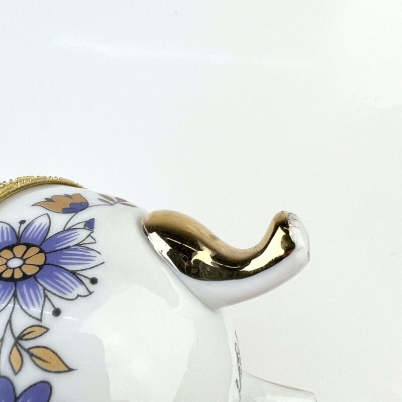 Uovo da Collezione in Porcellana bianca Viola ceramica portagioie stile Faberge' Ceramiche e Porcellane