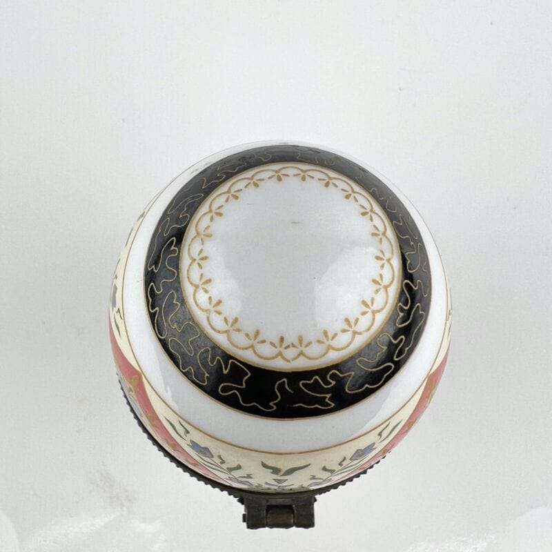 Uovo da collezione in porcellana decorativo ceramica portagioie stile Faberge' 9 Ceramiche e Porcellane