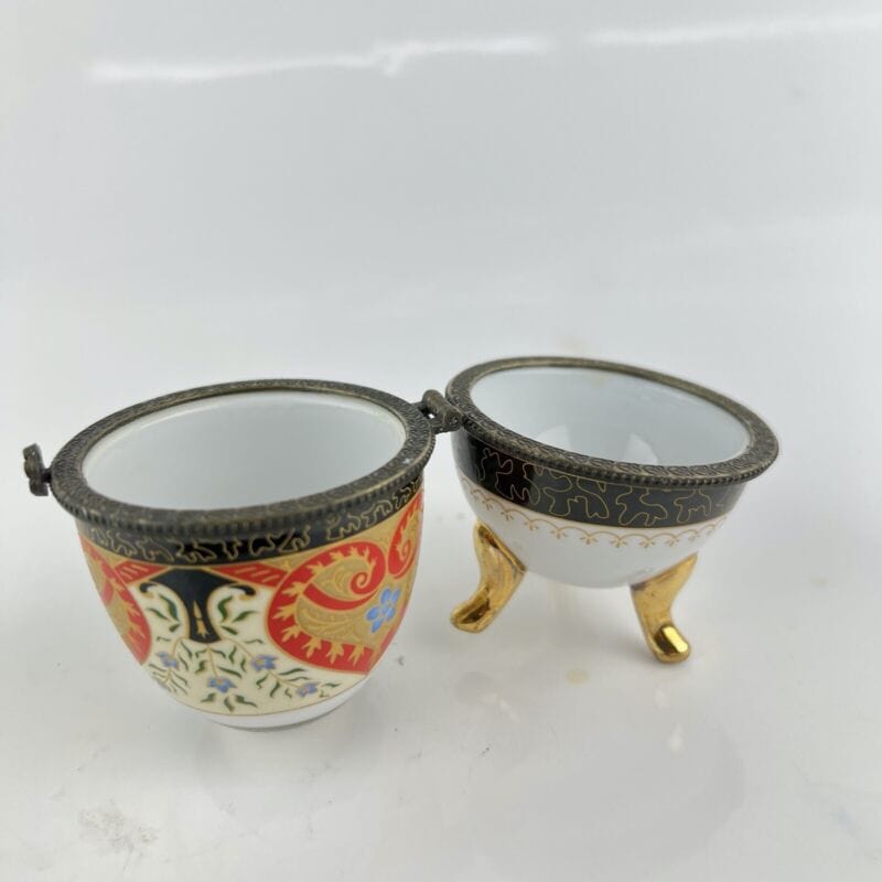 Uovo da collezione in porcellana decorativo ceramica portagioie stile Faberge' 9 Ceramiche e Porcellane