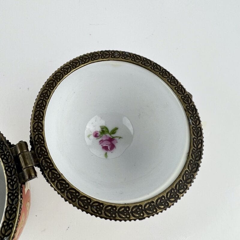 Uovo da collezione in porcellana decorativo ceramica portagioie stile Faberge' 9 Ceramiche e Porcellane
