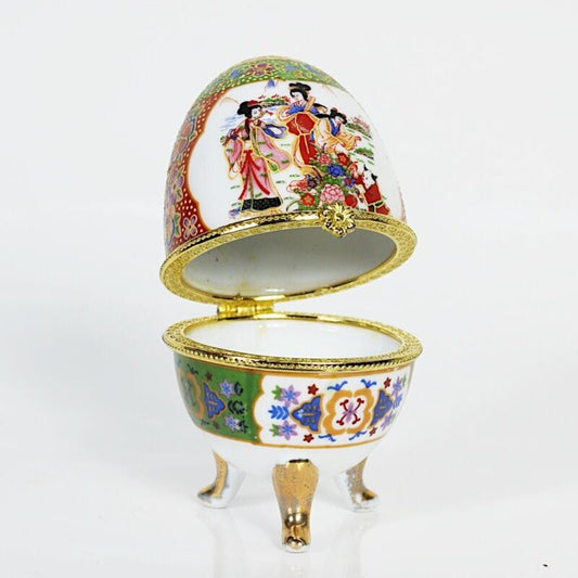 Uovo da collezione vintage in porcellana decorativo ceramica Pasqua Ceramiche e Porcellane
