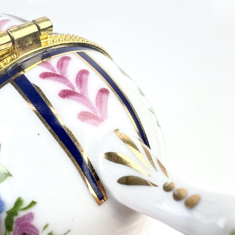 Uovo da Collezione vintage in porcellana decoro con Fiori piccolo ceramica Ceramiche e Porcellane