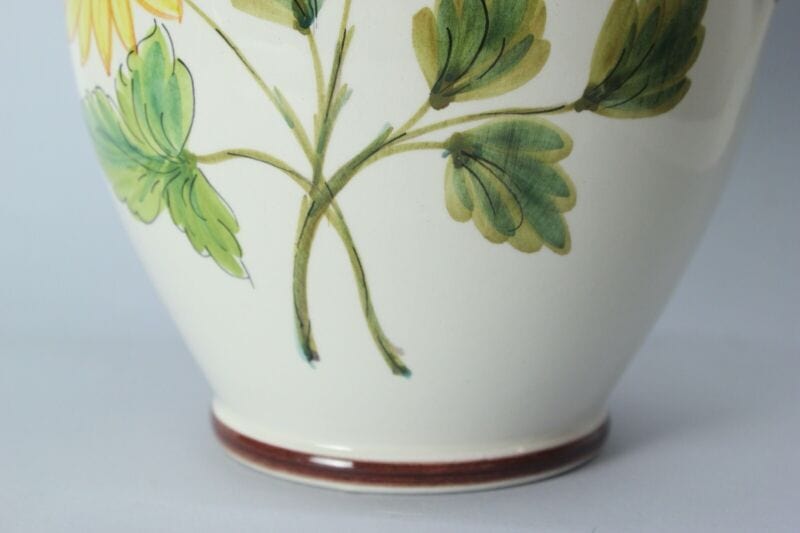 Vaso in ceramica Deruta Santucci porta fiori caraffa brocca vintage dipinto Ceramiche e Porcellane