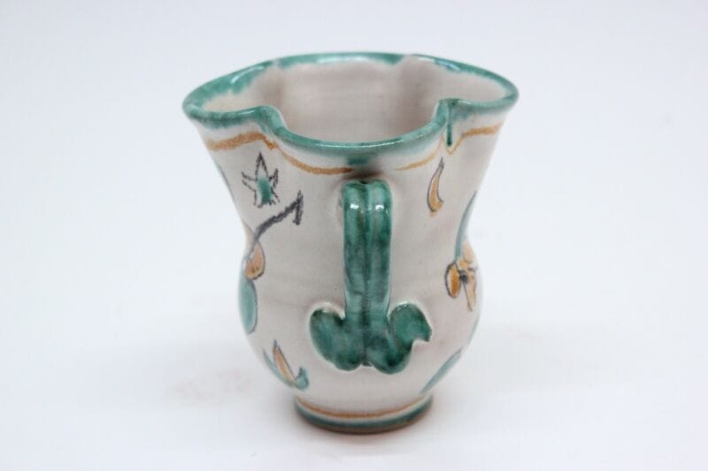 Vaso in ceramica di vietri porta fiori caraffa brocca vintage Vasetto CASSETTA Ceramiche e Porcellane