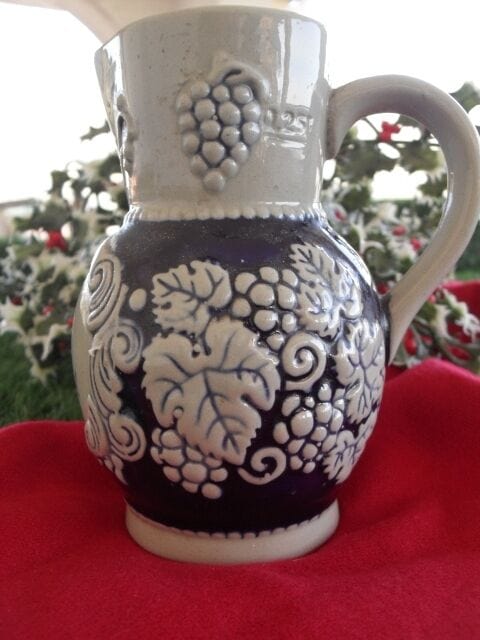 VECCHIA CARAFFA IN CERAMICA X IL VINO - BOCCALE D'EPOCA H CM 13 - BROCCA - JUG Birra & dintorni