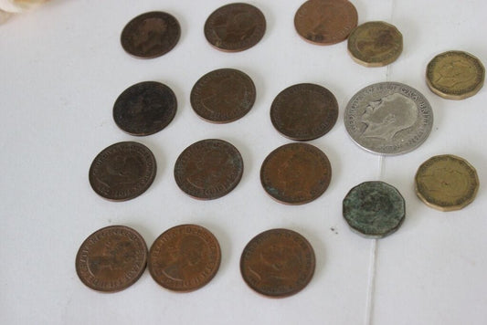 VECCHIO LOTTO DI MONETE INGLESI / HALF PENNY - THREE PENCE - HALF CROWN Other