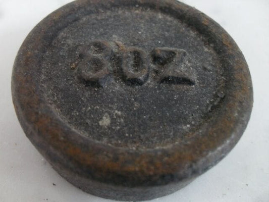 VECCHIO PESO  IN FERRO INGLESE  PER BILANCIA  8oz  \ FERMACARTE Attrezzi e Strumenti
