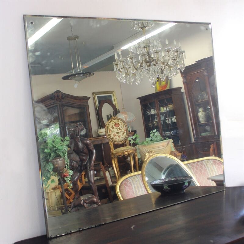 Vecchio specchio sagomato antico senza cornice specchiera da parete liberty Complementi d'arredo