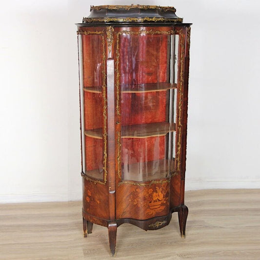 Vetrina antica cristalliera in legno vetrinetta  francese mobile napoleone III Arredamento
