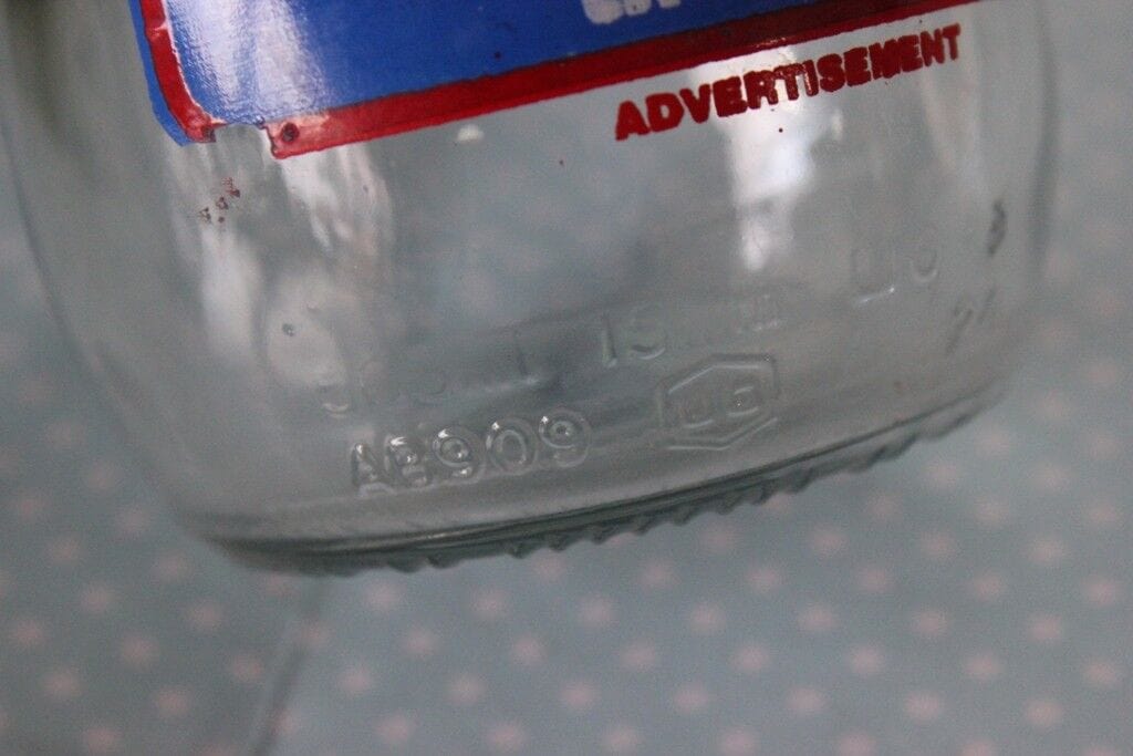 VINTAGE ADVERTISING GLASS PINT MILK BOTTLE Milky Way - BOTTIGLIA IN VETRO 1980 Pubblicità vintage